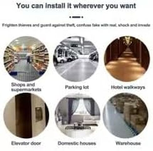 حماية كاميرا أمان قبة وهمية للمنزل. كاميرا وهمية وهمية مع LED Red Light No Wiring المطلوبة (حزمة 2) in Kuwait