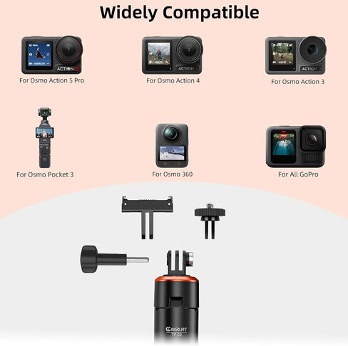 53.5 "Osmo Action 5 Pro Selfie Stick Tripod for DJI Action 4/3 ، OSMO 360 - قابلة للتمديد سفر مدونة مدونة DJI Osmo Action 5 Pro/4/3 ، DJI Osmo 360 ، DJI Osmo Pocket 3 - Osmo Action Accessories in Kuwait