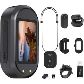 64GB 1080P Mini Body Camera, Thumb Size Wearable Action Body Cam, Hands Free Recording Bodycam with Magnetic Lanyard, Premium Portable Camcorder Mount Anywhere for Work, Travel, Pet Walking (Black) in Saudi Arabia