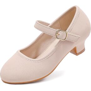 Dufannie Girls Dress Shoes Low Heel Princess Flats Mary Jane Flower Wedding Party Glitter Shoes for Kids Toddler in Saudi Arabia