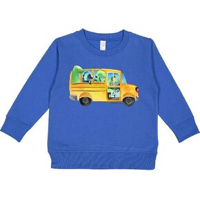 عودة Inktastic إلى الحافلة المدرسية مع Dinosaurs Toddler Sweatshirt in Kuwait