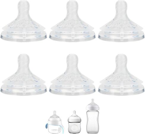 حلمة السيليكون لزجاجات الأطفال الطبيعية في Philips Avent Natural Cup Sippy Cup ، تدفق متوسط ​​(تدفق 3) ، 1 م+، 6 عدد in Saudi Arabia