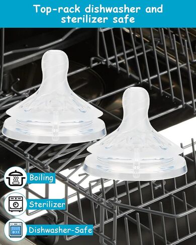 حلمة السيليكون لزجاجات الأطفال الطبيعية في Philips Avent Natural Cup Sippy Cup ، تدفق متوسط ​​(تدفق 3) ، 1 م+، 6 عدد in Saudi Arabia
