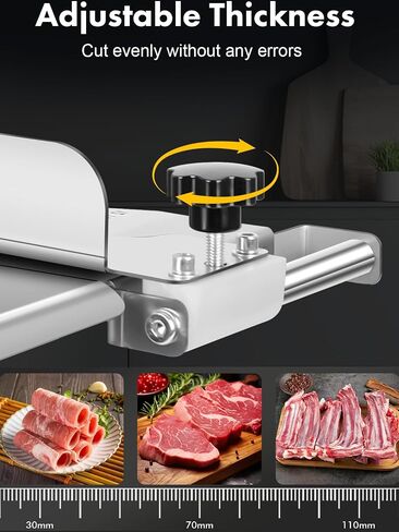 1800W Electric Meat Saw, Commercial Bone Saw Meat Cutter Bandsaw, 440 to 550 lbs/h, Adjustable Thickness 0.04" to 7.8", Frozen Meat Cutter for Butchering Beef, Pork, with 8 Blades, Free Returns! in Saudi Arabia