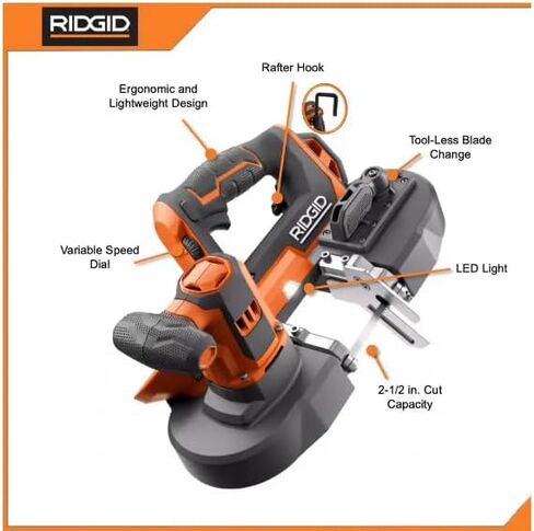 RIDGID R8604KN 18V Cordless Compact Band Saw Kit with (1) 4.0 Ah Battery and Charger in Saudi Arabia