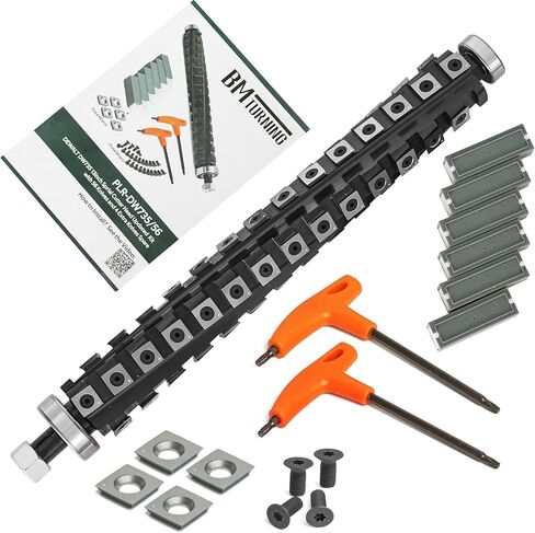 13 Inch Spiral Helical Cutterhead, Compatible with Dewalt DW735, DW735X Planer, 4 Rows of 56 pcs TCT Carbide Blades, with 4 Spare Blades & Screws, 2 Wrenches. in Saudi Arabia