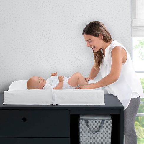 Delta Children 2-in-1 Deluxe Pillow Top Changing Pad & Portable Changing Mat, White in Saudi Arabia