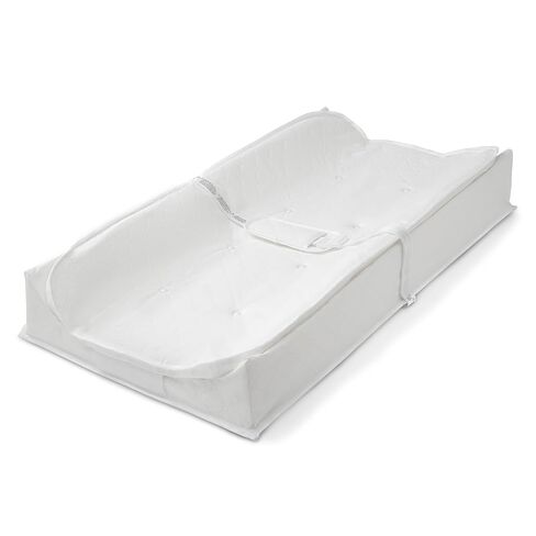 Delta Children 2-in-1 Deluxe Pillow Top Changing Pad & Portable Changing Mat, White in Saudi Arabia