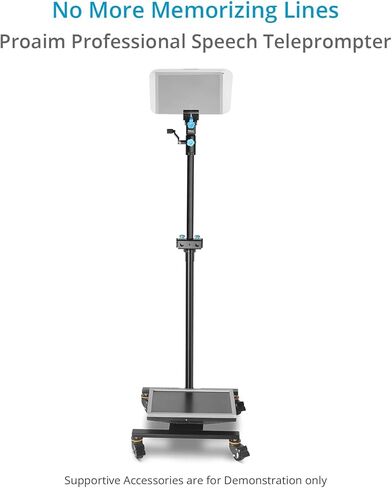 PROAIM Professional Speech Teleprompter with Telescopic Conference Stand & 60/40 Beam Splitter Glass Fits up to 17" Tablets, Laptops & Monitors. for Conferences, News, Film Production. in Saudi Arabia