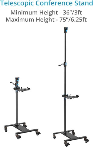 PROAIM Professional Speech Teleprompter with Telescopic Conference Stand & 60/40 Beam Splitter Glass Fits up to 17" Tablets, Laptops & Monitors. for Conferences, News, Film Production. in Saudi Arabia