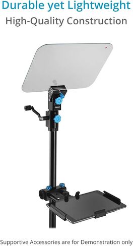 PROAIM Professional Speech Teleprompter with Telescopic Conference Stand & 60/40 Beam Splitter Glass Fits up to 17" Tablets, Laptops & Monitors. for Conferences, News, Film Production. in Saudi Arabia