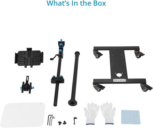 PROAIM Professional Speech Teleprompter with Telescopic Conference Stand & 60/40 Beam Splitter Glass Fits up to 17" Tablets, Laptops & Monitors. for Conferences, News, Film Production. in Saudi Arabia