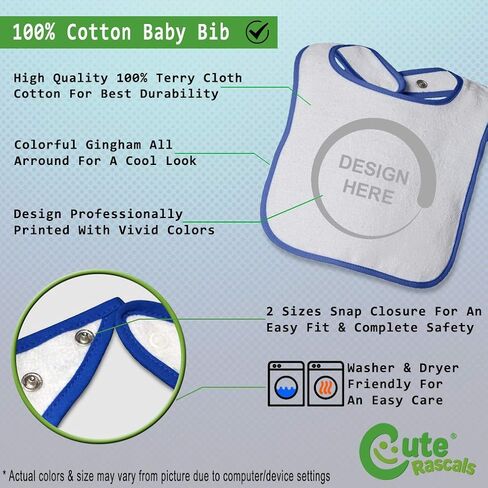 Toddler & Baby Bibs Burp Cloths Novelty Got Pupusas Flatbread from El Salvador Funny Humor Cotton Baby Items for Baby Girl & Boy White Royal Blue Design Only in Saudi Arabia