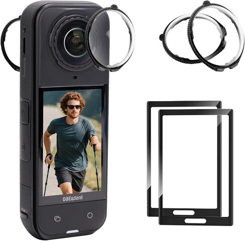 واقي شاشة 360 × 5 × 5 ، واقي شاشة X5 لـ Insta360 X5 Accessories Adventures Outdoor Adventures ، و 10 H Positical Glass ، و 98 ٪ الشفافية ، والمياه والغبار مقاوم X5 Insta 360 (الزجاج البصري) in Saudi Arabia