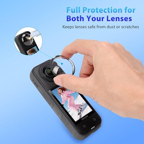 واقي شاشة 360 × 5 × 5 ، واقي شاشة X5 لـ Insta360 X5 Accessories Adventures Outdoor Adventures ، و 10 H Positical Glass ، و 98 ٪ الشفافية ، والمياه والغبار مقاوم X5 Insta 360 (الزجاج البصري) in Saudi Arabia