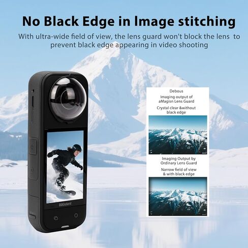 واقي شاشة 360 × 5 × 5 ، واقي شاشة X5 لـ Insta360 X5 Accessories Adventures Outdoor Adventures ، و 10 H Positical Glass ، و 98 ٪ الشفافية ، والمياه والغبار مقاوم X5 Insta 360 (الزجاج البصري) in Saudi Arabia