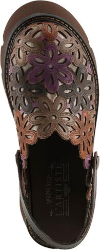 L’Artiste Shot Putput Leather Slingback Clog - منصة قطع الأزهار مع نعل مكتنزة ومفتوحة الظهر in Saudi Arabia
