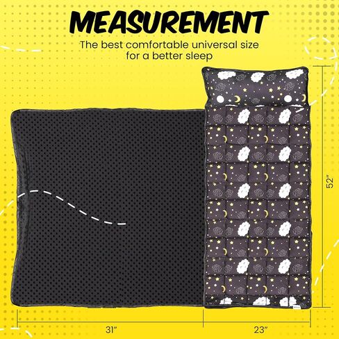 Roll up Kids Nap Far مع Fleece Ultra-Soft Minky Bannet and Pillow-Soft Fearlers Sleeping Seed مع تصميم نجم وملالي حالمة للرعاية النهارية ، مرحلة ما قبل المدرسة ، السفر ، التخييم ، روضة الأطفال in Saudi Arabia