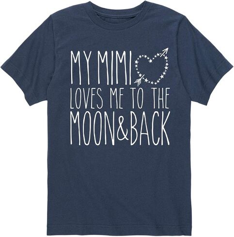 Instant Message - My Mimi Loves Me Moon Back Grandparent Shirts - Toddler Short Sleeve T-Shirt in Saudi Arabia
