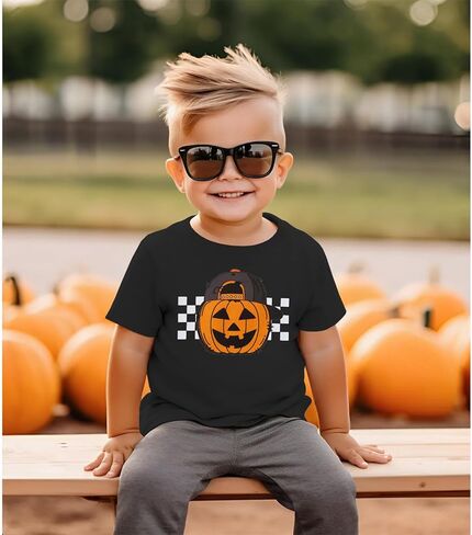 Ritatte Toddler Boy قميص هالوين قميص بارد قرع الوجه قمصان مضحكة اليقطين تصحيح قصير الأكمام تي شيرت TEES TEES TOPS in Saudi Arabia