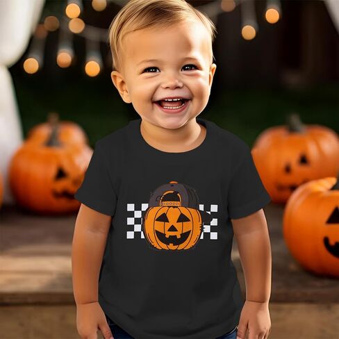 Ritatte Toddler Boy قميص هالوين قميص بارد قرع الوجه قمصان مضحكة اليقطين تصحيح قصير الأكمام تي شيرت TEES TEES TOPS in Saudi Arabia