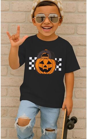 Ritatte Toddler Boy قميص هالوين قميص بارد قرع الوجه قمصان مضحكة اليقطين تصحيح قصير الأكمام تي شيرت TEES TEES TOPS in Saudi Arabia