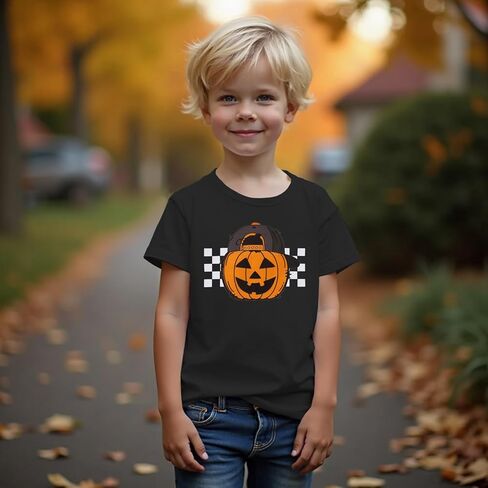 Ritatte Toddler Boy قميص هالوين قميص بارد قرع الوجه قمصان مضحكة اليقطين تصحيح قصير الأكمام تي شيرت TEES TEES TOPS in Saudi Arabia