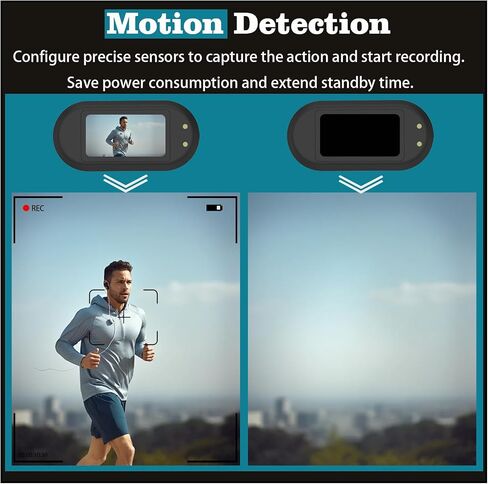 64GB 1080P Mini Body Camera, Thumb Size Wearable Action Body Cam, Hands Free Recording Bodycam with Magnetic Lanyard, Premium Portable Camcorder Mount Anywhere for Work, Travel, Pet Walking (Black) in Saudi Arabia