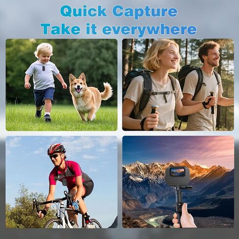 64GB 1080P Mini Body Camera, Thumb Size Wearable Action Body Cam, Hands Free Recording Bodycam with Magnetic Lanyard, Premium Portable Camcorder Mount Anywhere for Work, Travel, Pet Walking (Black) in Saudi Arabia