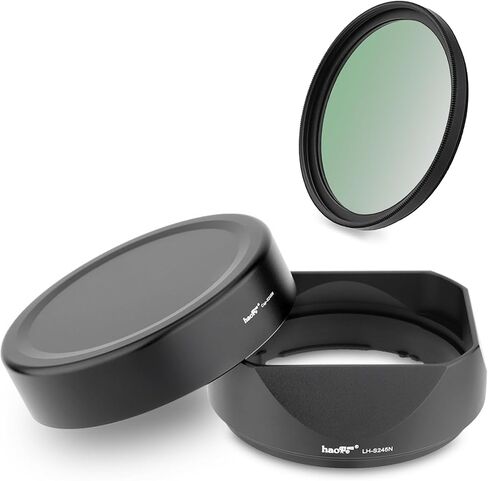 Haoge Bayonet Square Metal Lens Hood and 49mm Ultra Slim MC UV Protection Multicoated Ultraviolet Lens Filter Kit in Saudi Arabia