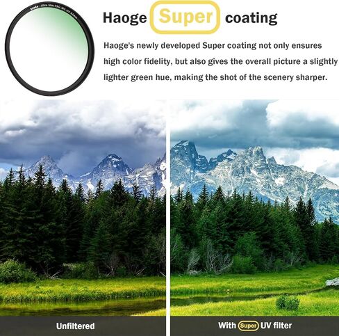 Haoge Bayonet Square Metal Lens Hood and 49mm Ultra Slim MC UV Protection Multicoated Ultraviolet Lens Filter Kit in Saudi Arabia