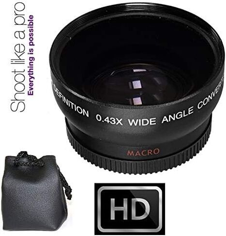 Pro Hi Def Wide Angle Lens with Macro for Panasonic Lumix S9 DC-S9 (62mm Compatible) in Saudi Arabia