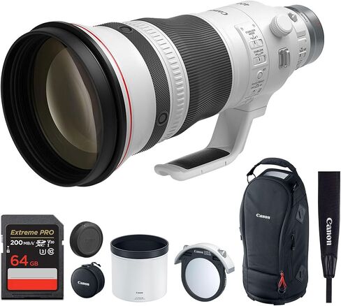 Canon RF 400mm f/2.8 L is USM Lens – Super-Telephoto Prime with f/2.8 Aperture, Image Stabilization for Sports & Wildlife Photography (5053C002) + 64GB Memory Card in Saudi Arabia