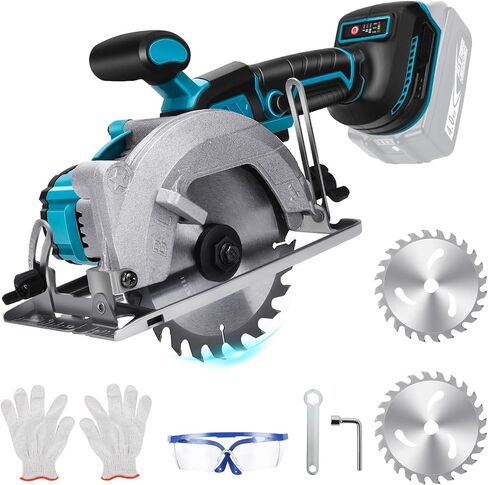 المنشار الدائري من طراز 5.5 بوصة لبطارية Makita 18V ، منشار خشب الطاقة مع محرك بدون فرش ، 5-45 درجة مئوية ، عمق القطع الحد الأقصى 1.9 "(90 درجة) ، 1.57" (45 درجة) ، فكرة للخشب ، البلاستيك ، المعدن الناعم in Kuwait