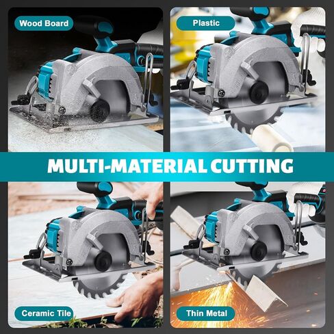 المنشار الدائري من طراز 5.5 بوصة لبطارية Makita 18V ، منشار خشب الطاقة مع محرك بدون فرش ، 5-45 درجة مئوية ، عمق القطع الحد الأقصى 1.9 "(90 درجة) ، 1.57" (45 درجة) ، فكرة للخشب ، البلاستيك ، المعدن الناعم in Kuwait