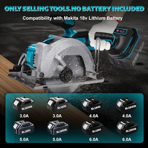المنشار الدائري من طراز 5.5 بوصة لبطارية Makita 18V ، منشار خشب الطاقة مع محرك بدون فرش ، 5-45 درجة مئوية ، عمق القطع الحد الأقصى 1.9 "(90 درجة) ، 1.57" (45 درجة) ، فكرة للخشب ، البلاستيك ، المعدن الناعم in Kuwait