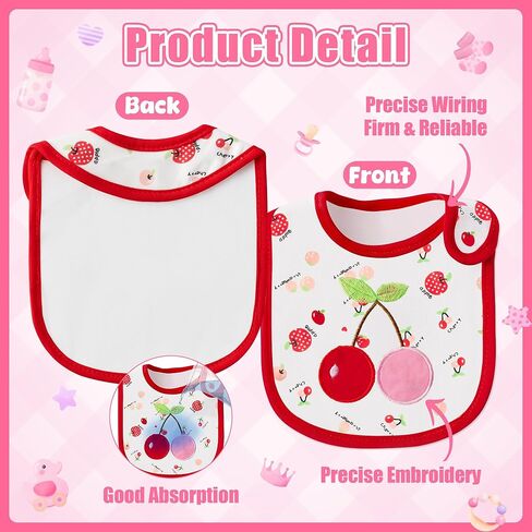 Cotton Waterproof Baby Bibs - 24Pcs Adjustable Hook Loop Closure Bib for Feeding Teething Drooling Eating, 6-12 Months in Kuwait