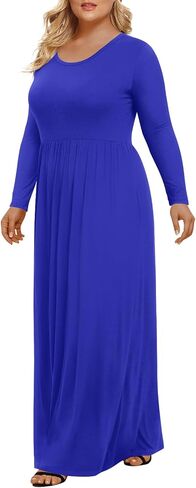 LONGYUAN Women's Plus Size Maxi Dresses for Curvy Women Casual Long Dress XL-6XL in Saudi Arabia