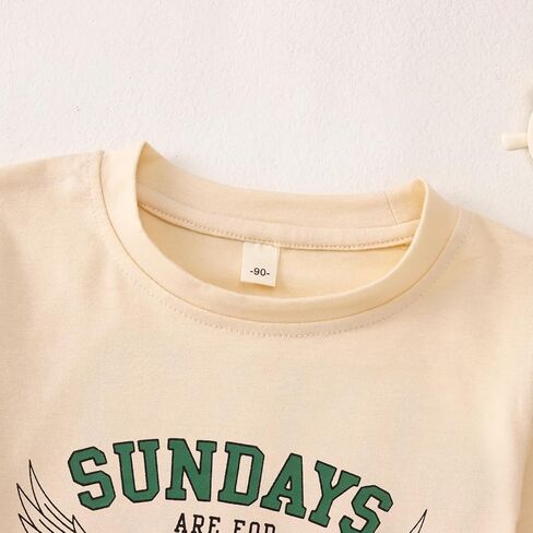 MODNTOGA Toddler Girl Boy Game Day Football Graphic Shirt Sundays for The Birds T-Shirt Kids Rugby Sports Fans Tee Tops in Saudi Arabia
