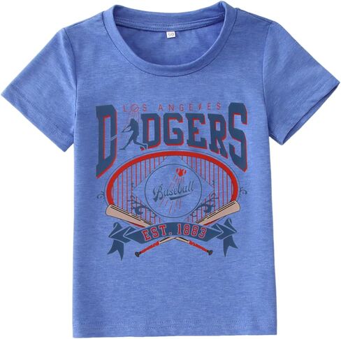 GLIGLITTR Baseball Shirt for Toddler Boy Girl Games Day T-Shirt Kids Athletic Baseball Outfit Funny Summer Graphic Tee Tops in Saudi Arabia