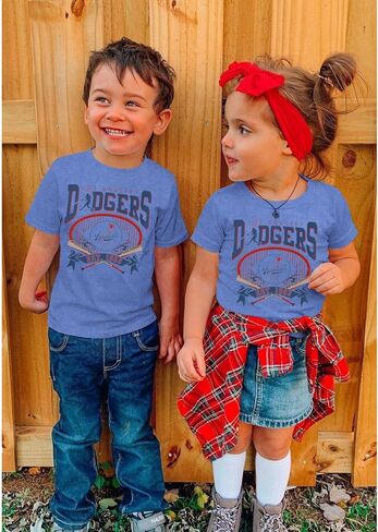 GLIGLITTR Baseball Shirt for Toddler Boy Girl Games Day T-Shirt Kids Athletic Baseball Outfit Funny Summer Graphic Tee Tops in Saudi Arabia