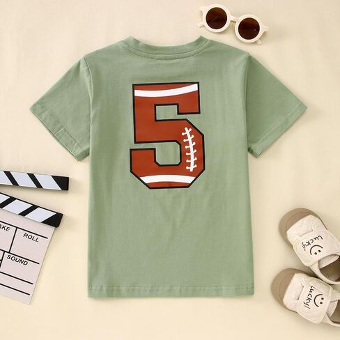 KEKEMI Birthday Boy Shirt 2nd 3rd 4th 5th 6th 7th 8th 9th 10th Boys Football Birthday T-Shirt Football Fan Outfit B-Day Tees in Saudi Arabia