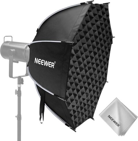 Neewer 35.4 '' Softbox المثمن ، Bowens Mount Soft Box متوافق مع Aputure 120d متوافق مع Godox SL60W Q4 AS600B CB300B Q300 ، الناشرون ، الشبكة ، حقيبة وقماش تنظيف ، NS92P in Saudi Arabia