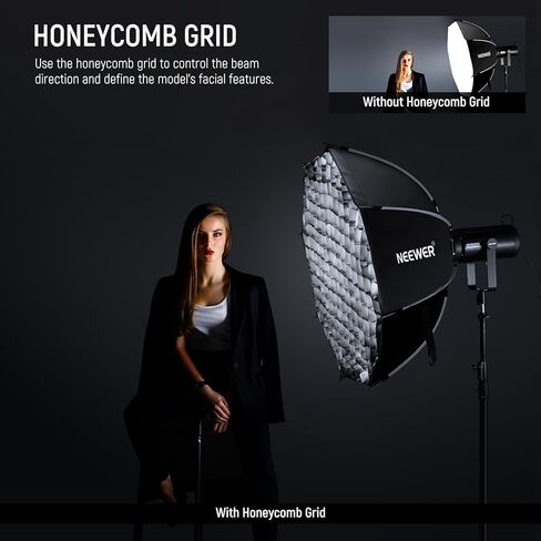 Neewer 35.4 '' Softbox المثمن ، Bowens Mount Soft Box متوافق مع Aputure 120d متوافق مع Godox SL60W Q4 AS600B CB300B Q300 ، الناشرون ، الشبكة ، حقيبة وقماش تنظيف ، NS92P in Saudi Arabia