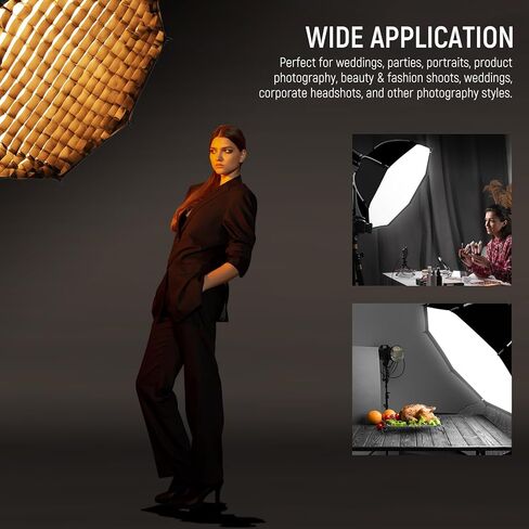 Neewer 35.4 '' Softbox المثمن ، Bowens Mount Soft Box متوافق مع Aputure 120d متوافق مع Godox SL60W Q4 AS600B CB300B Q300 ، الناشرون ، الشبكة ، حقيبة وقماش تنظيف ، NS92P in Saudi Arabia