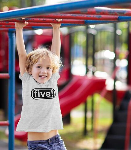 Lalo & Luna Five! 5th Birthday T-Shirt for Toddler - 5 Years Old Boy Party Outfit/Tee Gift in Kuwait