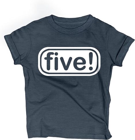 Lalo & Luna Five! 5th Birthday T-Shirt for Toddler - 5 Years Old Boy Party Outfit/Tee Gift in Kuwait