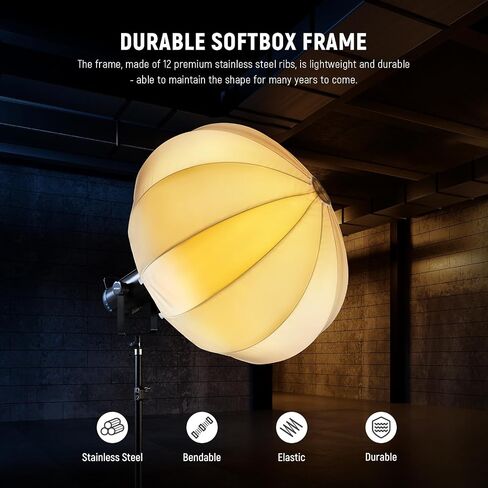 Neewer Basics Lantern Softbox ، 26 "الإصدار السريع 360 ° ناشر بوينز جبل نايلون سبيكة ناع in Saudi Arabia