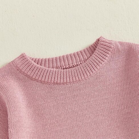 Newborn Baby Girl Sweater Romper Pants Knit Jumpsuit Overall One Piece Outfit Fall Winter Clothes in Kuwait