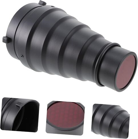 طقم أنبوب مخروطي popetpop 1set مع شبكة قرص العسل ومرشحات الضوء الإكسسوارات الاحترافية للتصوير الفوتوغرافي لمناشر فلاش Speedlight والآثار in Saudi Arabia